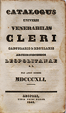 Catalogus Cleri Leopoliensis 1841