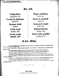 Lista strat Nr 1